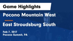 Pocono Mountain West  vs East Stroudsburg South  Game Highlights - Feb 7, 2017