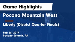 Pocono Mountain West  vs Liberty (District Quarter Finals) Game Highlights - Feb 26, 2017