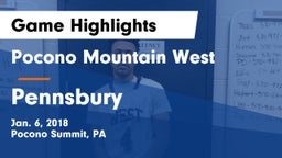 Pocono Mountain West  vs Pennsbury  Game Highlights - Jan. 6, 2018