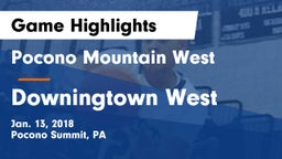 Pocono Mountain West  vs Downingtown West  Game Highlights - Jan. 13, 2018