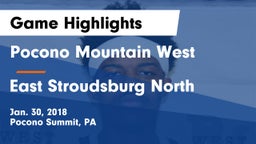 Pocono Mountain West  vs East Stroudsburg North  Game Highlights - Jan. 30, 2018