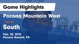 Pocono Mountain West  vs South Game Highlights - Feb. 28, 2018