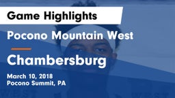 Pocono Mountain West  vs Chambersburg  Game Highlights - March 10, 2018