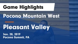 Pocono Mountain West  vs Pleasant Valley Game Highlights - Jan. 28, 2019