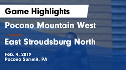 Pocono Mountain West  vs East Stroudsburg North  Game Highlights - Feb. 4, 2019