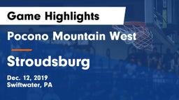 Pocono Mountain West  vs Stroudsburg  Game Highlights - Dec. 12, 2019