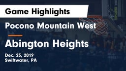 Pocono Mountain West  vs Abington Heights  Game Highlights - Dec. 23, 2019