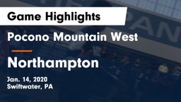 Pocono Mountain West  vs Northampton  Game Highlights - Jan. 14, 2020