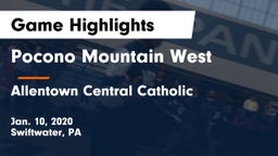 Pocono Mountain West  vs Allentown Central Catholic  Game Highlights - Jan. 10, 2020