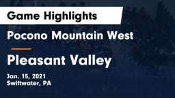 Pocono Mountain West  vs Pleasant Valley  Game Highlights - Jan. 15, 2021
