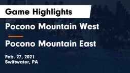 Pocono Mountain West  vs Pocono Mountain East  Game Highlights - Feb. 27, 2021