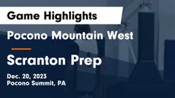 Pocono Mountain West  vs Scranton Prep  Game Highlights - Dec. 20, 2023