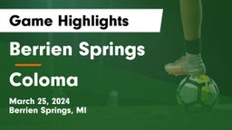 Berrien Springs  vs Coloma  Game Highlights - March 25, 2024