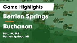 Berrien Springs  vs Buchanan Game Highlights - Dec. 10, 2021