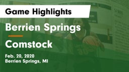 Berrien Springs  vs Comstock  Game Highlights - Feb. 20, 2020
