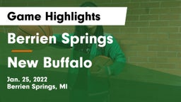 Berrien Springs  vs New Buffalo  Game Highlights - Jan. 25, 2022
