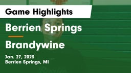 Berrien Springs  vs Brandywine  Game Highlights - Jan. 27, 2023
