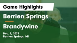 Berrien Springs  vs Brandywine  Game Highlights - Dec. 8, 2023