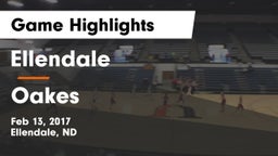 Ellendale  vs Oakes  Game Highlights - Feb 13, 2017
