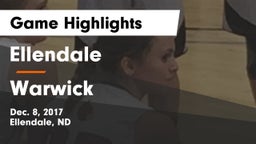 Ellendale  vs Warwick Game Highlights - Dec. 8, 2017