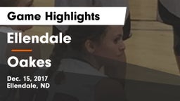 Ellendale  vs Oakes  Game Highlights - Dec. 15, 2017