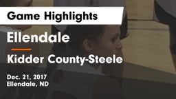 Ellendale  vs Kidder County-Steele  Game Highlights - Dec. 21, 2017
