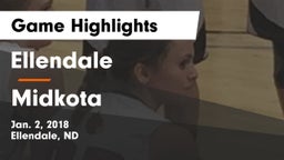 Ellendale  vs Midkota  Game Highlights - Jan. 2, 2018