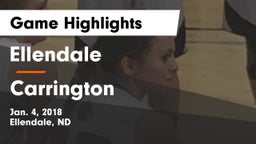 Ellendale  vs Carrington  Game Highlights - Jan. 4, 2018