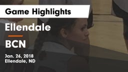 Ellendale  vs BCN Game Highlights - Jan. 26, 2018