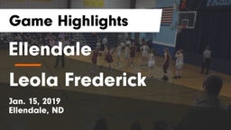 Ellendale  vs Leola Frederick Game Highlights - Jan. 15, 2019