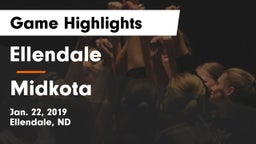 Ellendale  vs Midkota  Game Highlights - Jan. 22, 2019