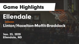 Ellendale  vs Linton/Hazelton-Moffit-Braddock  Game Highlights - Jan. 23, 2020