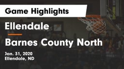 Ellendale  vs Barnes County North Game Highlights - Jan. 31, 2020