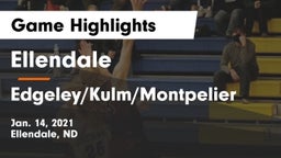 Ellendale  vs Edgeley/Kulm/Montpelier Game Highlights - Jan. 14, 2021