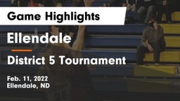 Ellendale  vs District 5 Tournament Game Highlights - Feb. 11, 2022