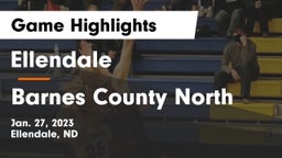 Ellendale  vs Barnes County North Game Highlights - Jan. 27, 2023
