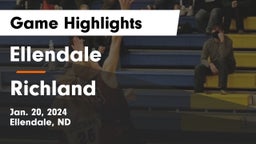 Ellendale  vs Richland  Game Highlights - Jan. 20, 2024