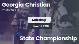 Matchup: Georgia Christian vs. State Championship 2018