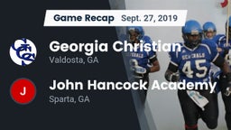 Recap: Georgia Christian  vs. John Hancock Academy  2019