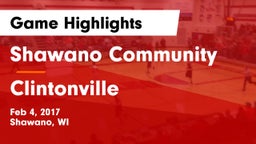 Shawano Community  vs Clintonville  Game Highlights - Feb 4, 2017