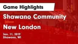 Shawano Community  vs New London  Game Highlights - Jan. 11, 2019
