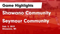 Shawano Community  vs Seymour Community  Game Highlights - Feb. 5, 2019