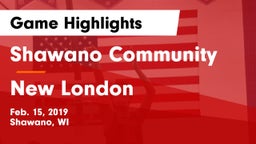 Shawano Community  vs New London  Game Highlights - Feb. 15, 2019