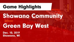 Shawano Community  vs Green Bay West Game Highlights - Dec. 10, 2019