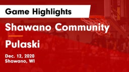 Shawano Community  vs Pulaski  Game Highlights - Dec. 12, 2020