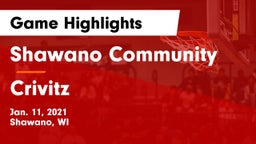 Shawano Community  vs Crivitz Game Highlights - Jan. 11, 2021