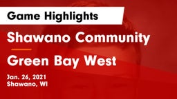 Shawano Community  vs Green Bay West Game Highlights - Jan. 26, 2021
