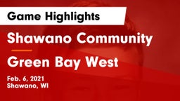 Shawano Community  vs Green Bay West Game Highlights - Feb. 6, 2021