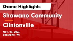 Shawano Community  vs Clintonville  Game Highlights - Nov. 25, 2023