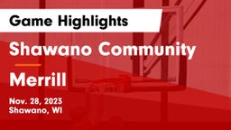 Shawano Community  vs Merrill  Game Highlights - Nov. 28, 2023